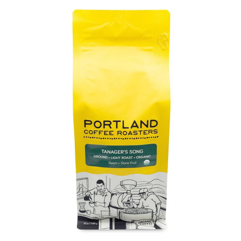 slide 1 of 4, Portland Coffee Roasters Organic Tanager's Song Ground Medium Roast Coffee - 12oz, 12 oz