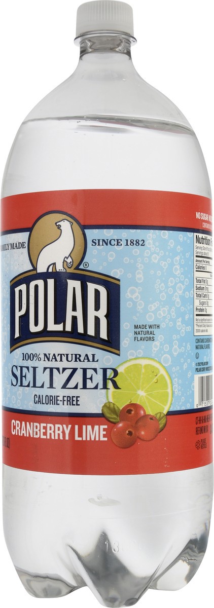 slide 9 of 13, Polar 100% Natural Cranberry Lime Seltzer - 2 liter, 2 liter