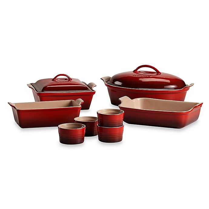 slide 1 of 1, Le Creuset Bakeware Set - Cherry, 10 ct