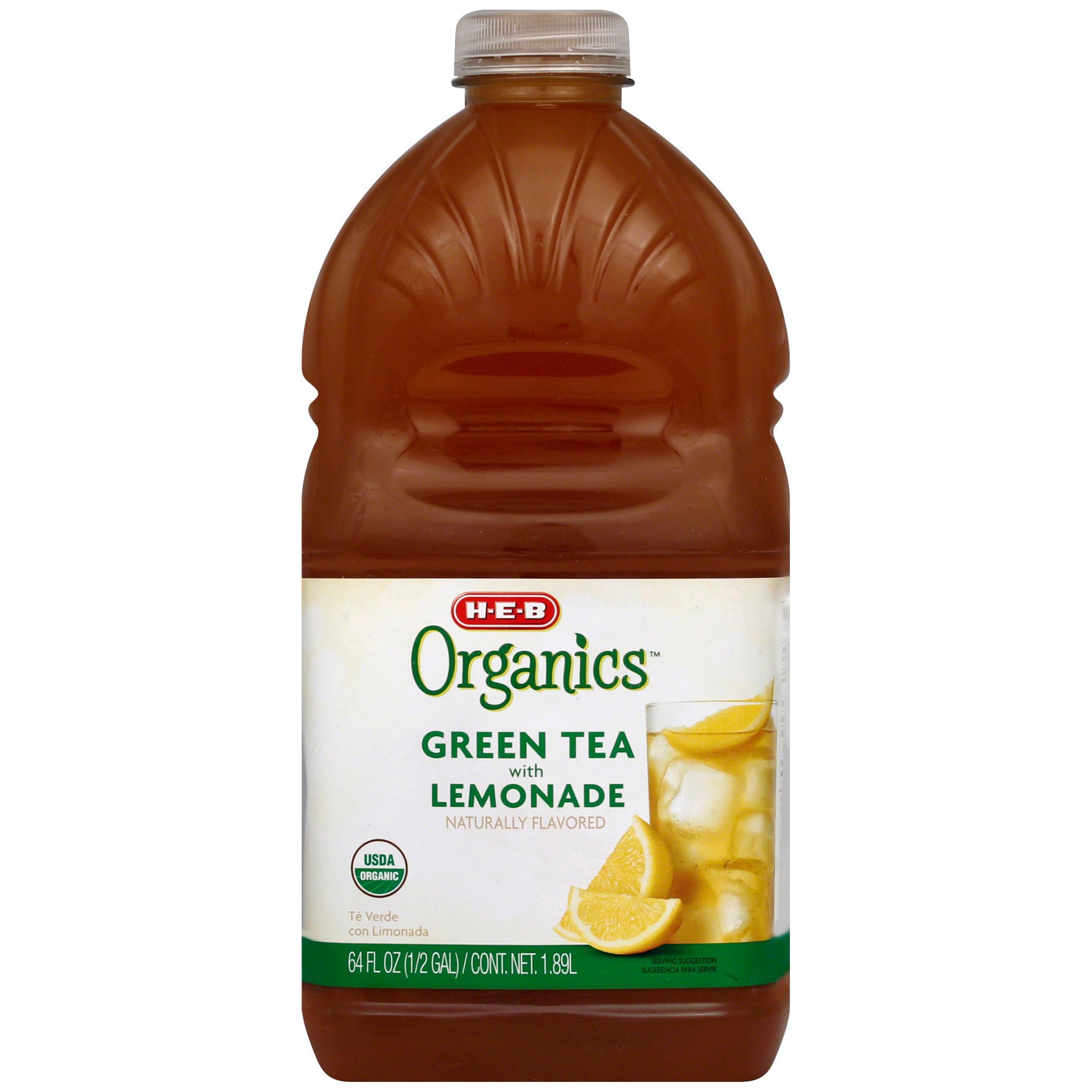 slide 1 of 1, H-B Organics Green Tea with Lemonade- 64 oz, 64 oz