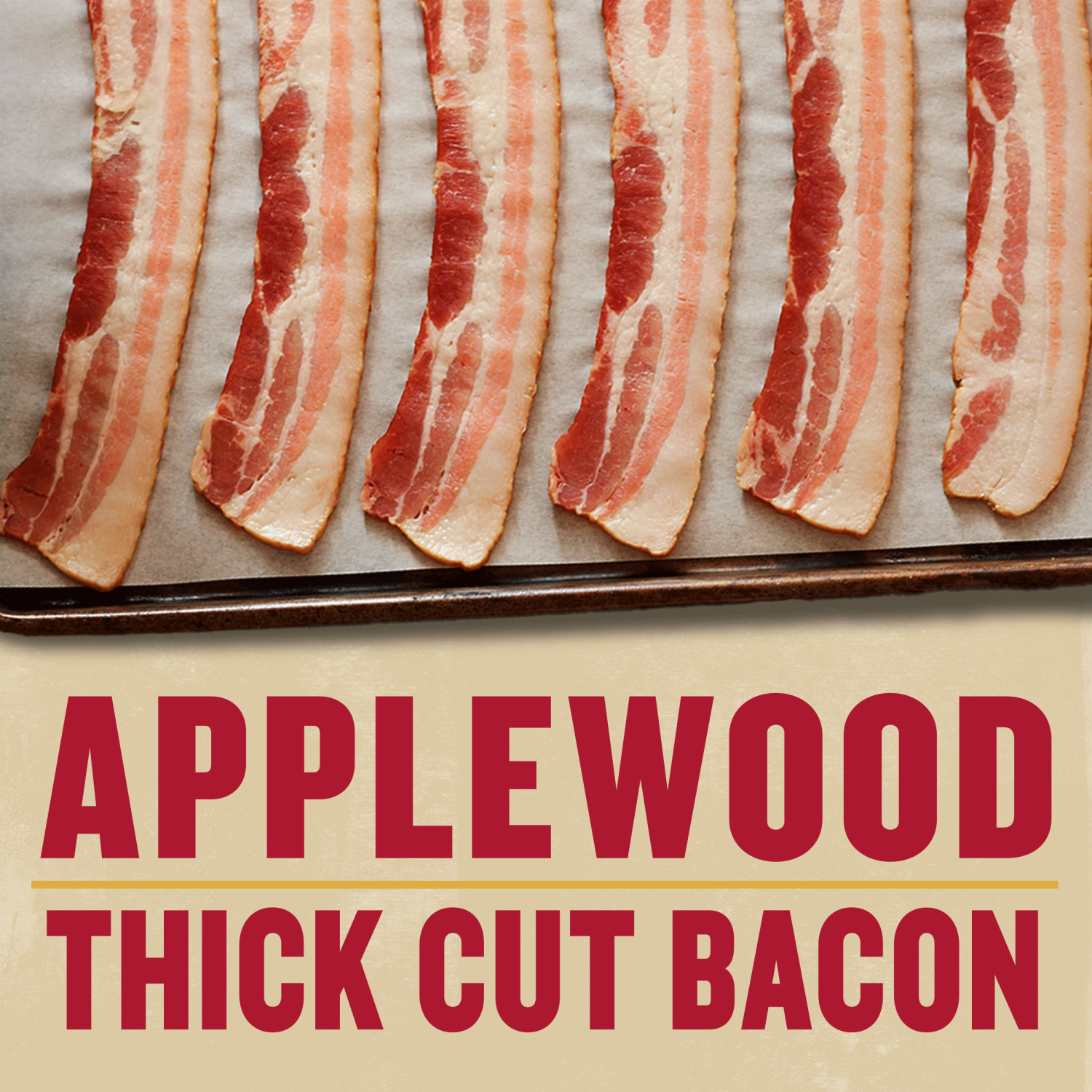 slide 7 of 8, Wright Brand Thick Cut Applewood Bacon, 1.5 lb, 24 oz