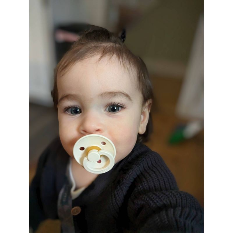 slide 2 of 9, Bibs Colour Latex Pacifier - 6-18 Months - Size 2 - 2pk - Blush/Ivory, 2 pk; 2 ct