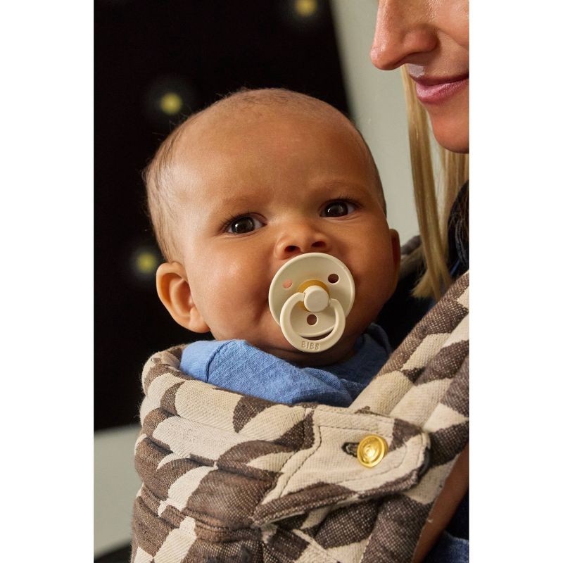 slide 9 of 9, Bibs Colour Latex Pacifier - 6-18 Months - Size 2 - 2pk - Blush/Ivory, 2 pk; 2 ct