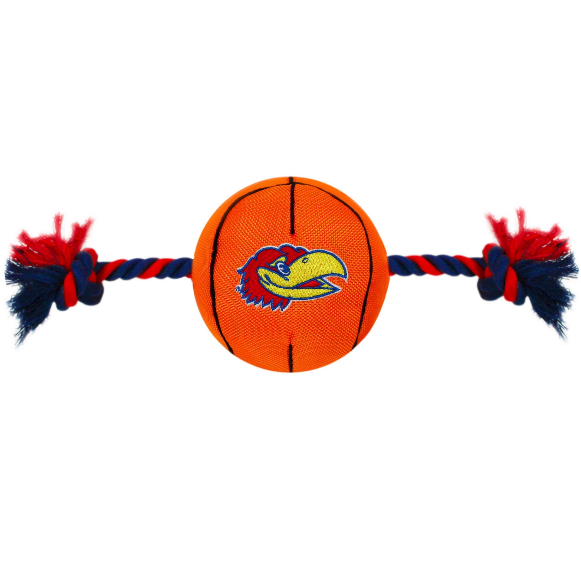 slide 1 of 1, NCAA Kansas Jayhawks Basketball Rope Dog Toy, 1 ct