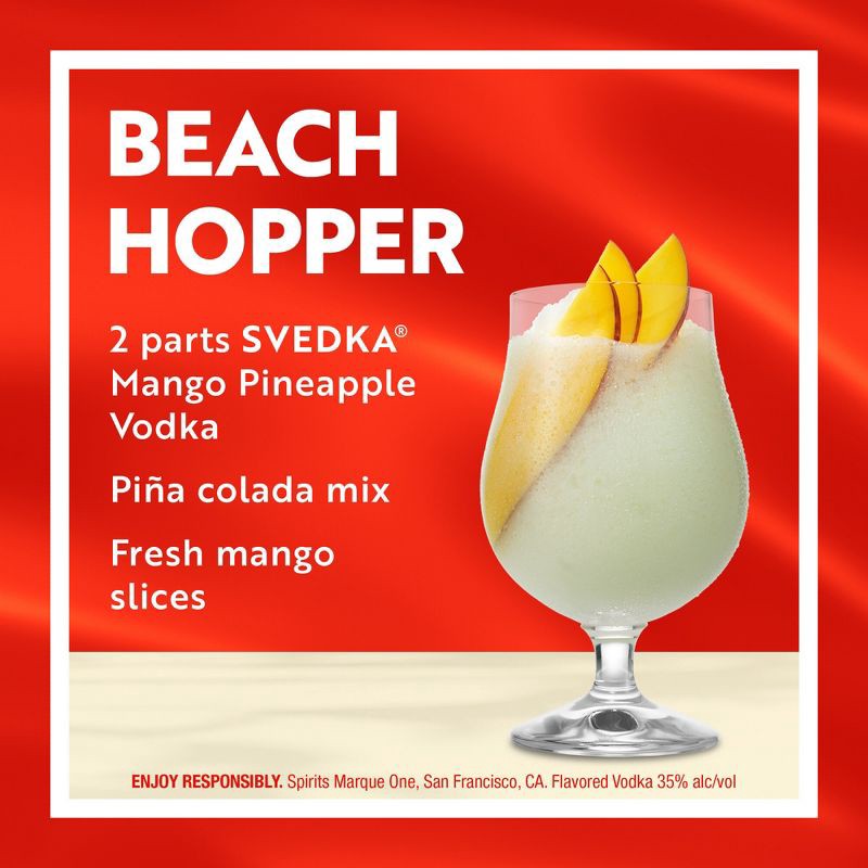 slide 5 of 7, SVEDKA Mango Pineapple Flavored Vodka - 50ml Plastic Bottle, 50 ml