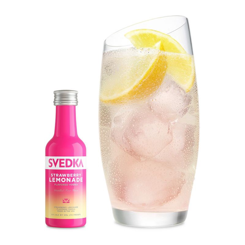 slide 1 of 7, SVEDKA Strawberry Lemonade Flavored Vodka - 50ml Plastic Bottle, 50 ml