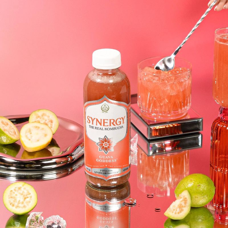 slide 8 of 9, GT's Synergy The Real Kombucha, Guava Goddess – 16 fl oz, 16 fl oz