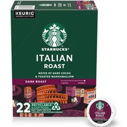 Starbucks Italian Blend Dark Roast Keurig K-Cup Coffee Pods - 22ct