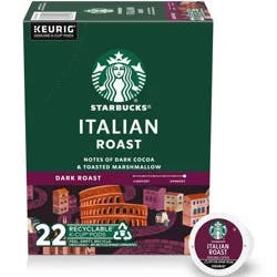 Starbucks Italian Blend Dark Roast Keurig K-Cup Coffee Pods - 22ct