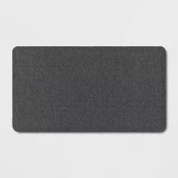 36" x 20" Herringbone Comfort Kitchen Rug Gray - Threshold