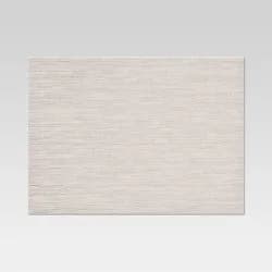 Textilene Placemat Taupe - Threshold™: Modern Stripe Vinyl, Rectangle, Spot Clean, Kitchen Table Decor, 19"x14"