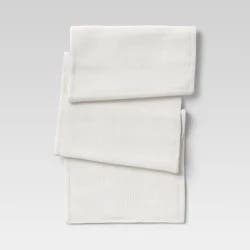 72" x 14" Cotton Solid Table Runner White - Threshold™: Modern Rectangle, Machine Washable, Fall Decor, OEKO-TEX Certified