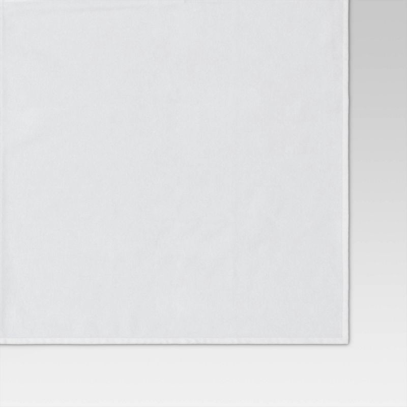slide 3 of 3, 120" x 60" Solid Tablecloth White - Threshold™: Rectangle, Cotton & Recycled Polyester, Machine Washable, OEKO-TEX Certified, 1 ct