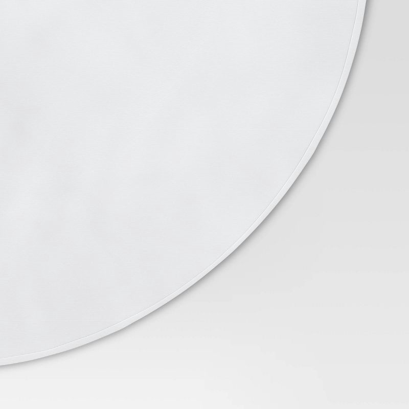 slide 3 of 3, 70" Solid Tablecloth White - Threshold™: Round Cotton & Recycled Polyester, Traditional Style, Machine Washable, 1 ct