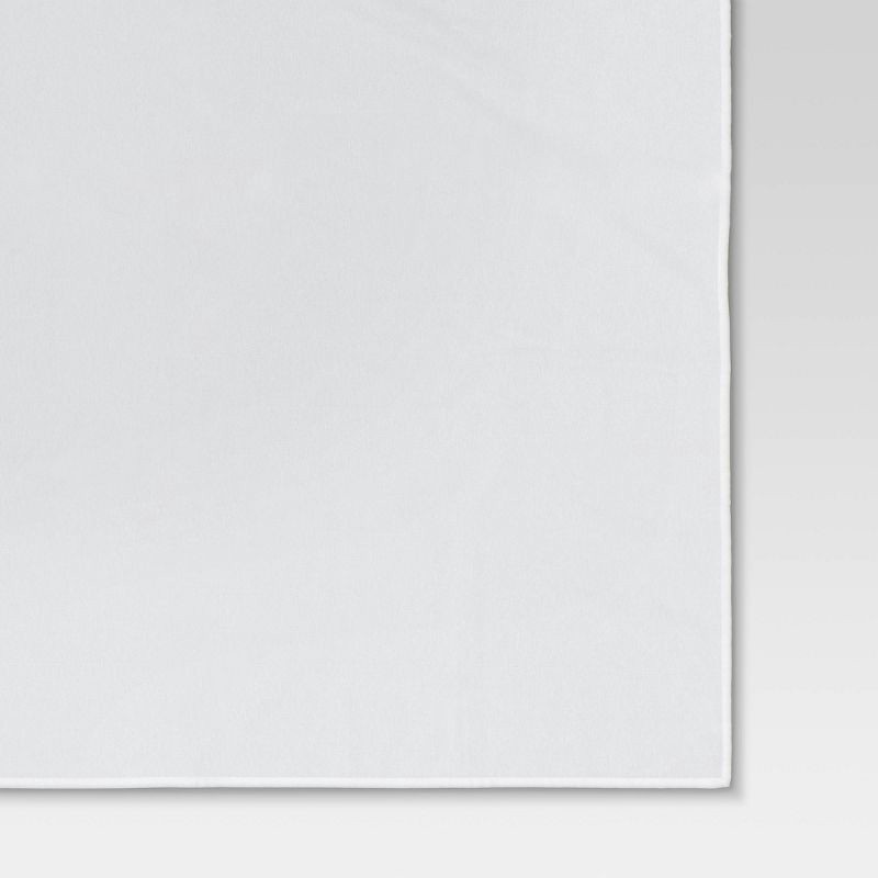 slide 3 of 3, 104" x 60" Solid Tablecloth White - Threshold™: Rectangle, Cotton & Recycled Polyester, Machine Washable, 1 ct
