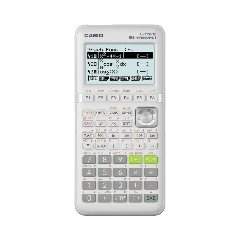 slide 1 of 2, Casio FX-9750GIII Graphing Calculator - White, 1 ct