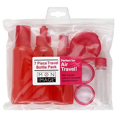 slide 1 of 1, Mon Image 7 Piece Travel Bottle Pack, 7 pc