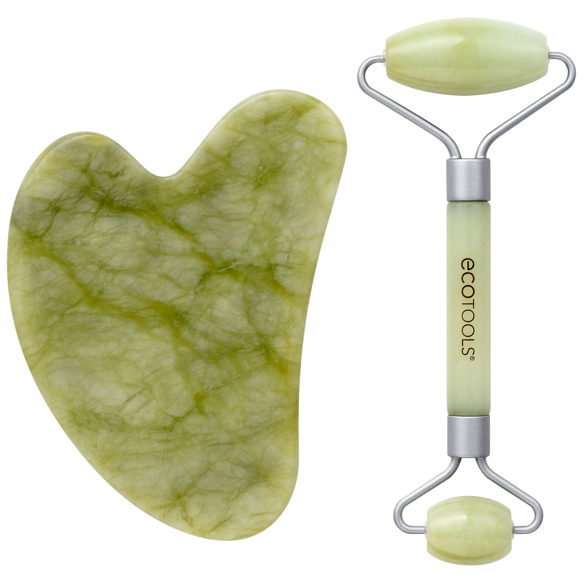slide 3 of 3, Ecotools Jade Roller & Guasha Stone Mini Facial Kit, 1 ct