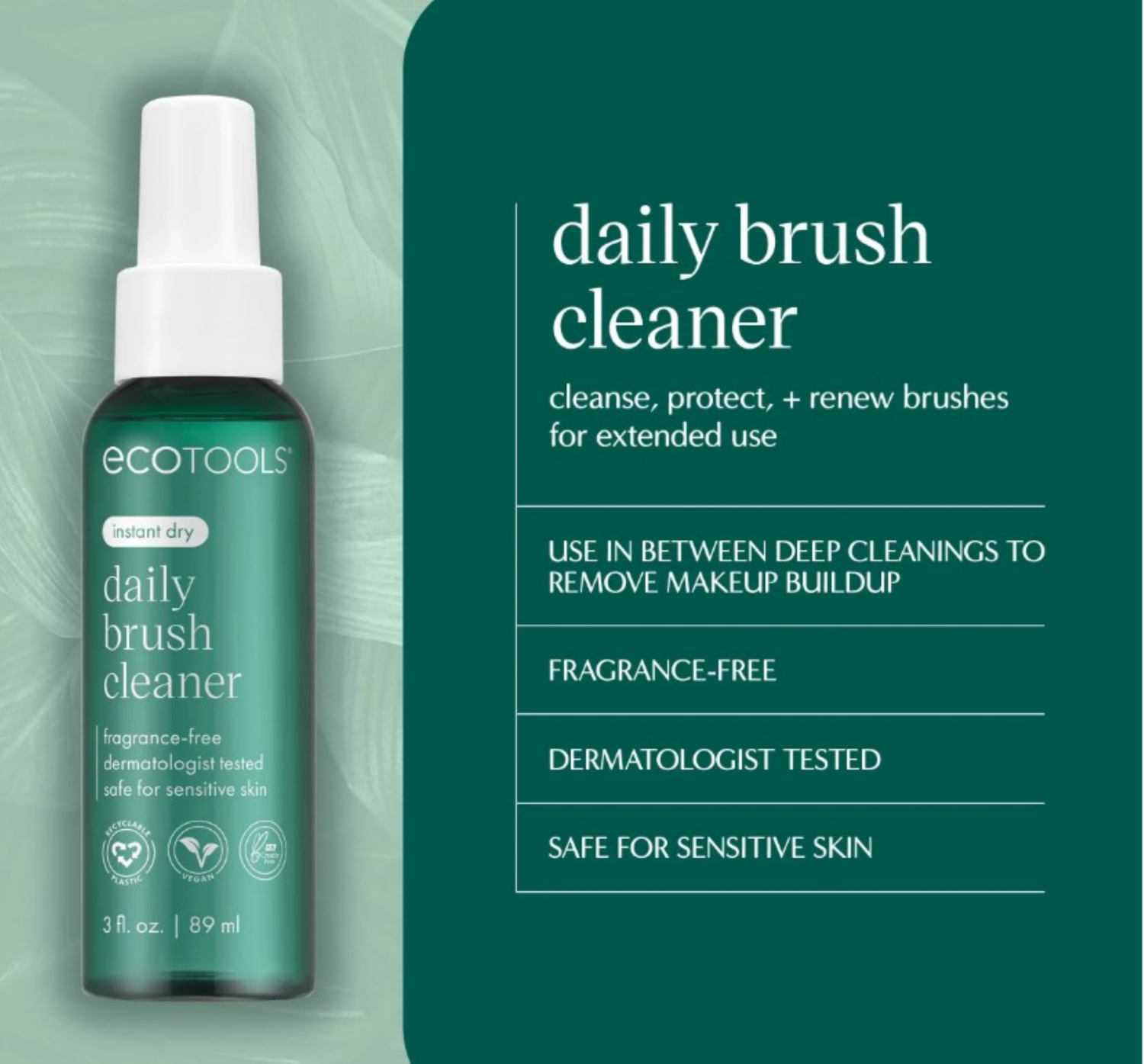 slide 3 of 5, EcoTools Brush Cleansing Spray - 3 fl oz, 3 fl oz