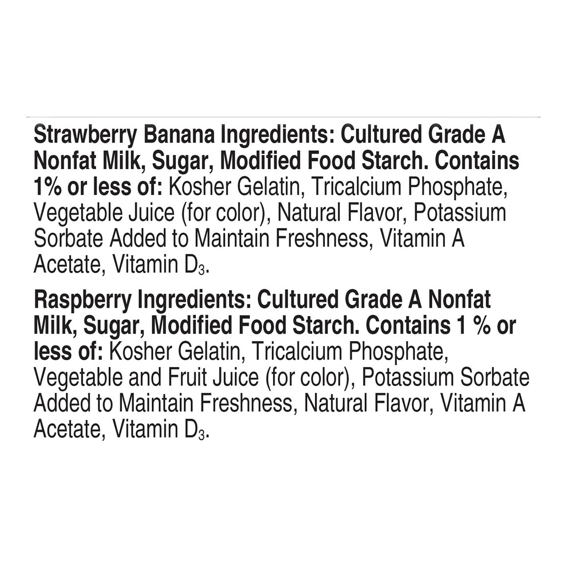 slide 4 of 10, Go-GURT Unicorn Strawberry Banana Sparkle and Raspberry Rainbows Kids Fat Free Yogurt Variety Pack, Gluten Free, 2 oz Yogurt Tubes (16 Count), 16 ct