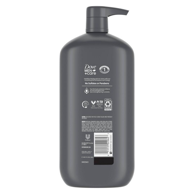 slide 2 of 11, Dove Men+Care Charcoal + Clay Purifying Body & Face Wash Pump - Sulfate Free - 30 fl oz, 30 fl oz