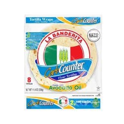 La Banderita Carb Counter Keto Friendly White Tortilla Wraps - 11.9oz/8ct: Plant-Based, No Artificial Flavors