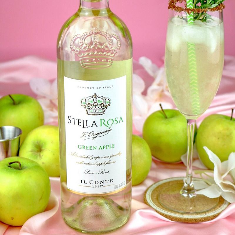 slide 13 of 14, Stella Rosa Green Apple White Wine - 750ml Bottle, 750 ml