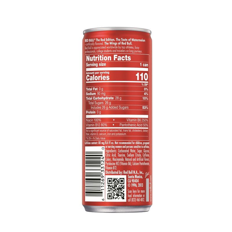 slide 8 of 8, Red Bull Red Edition Energy Drink - 4pk/8 fl oz Cans, 4 ct, 8 fl oz