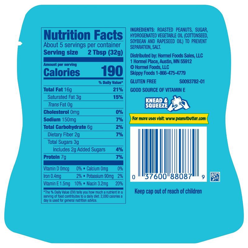 slide 2 of 10, Skippy Regular Creamy Squeeze Pouch - 6oz, 6 oz