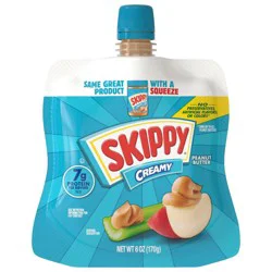 Skippy Regular Creamy Squeeze Pouch - 6oz