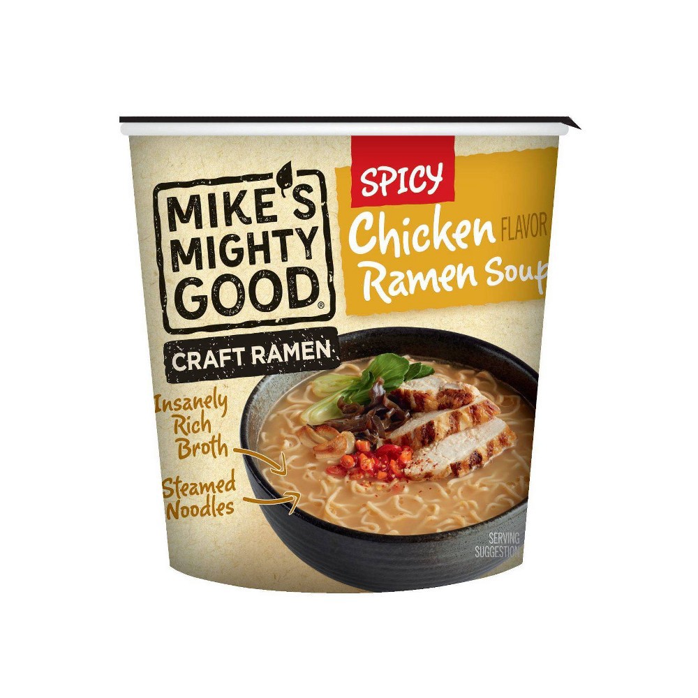 slide 2 of 2, Mike's Mighty Good Spicy Chicken Ramen Noodle Soup Cup - 1.7oz, 1.7 oz