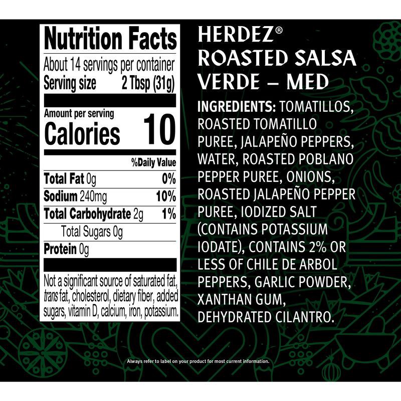 slide 8 of 12, Herdez Roasted Salsa Verde Medium - 15.7oz, 15.7 oz