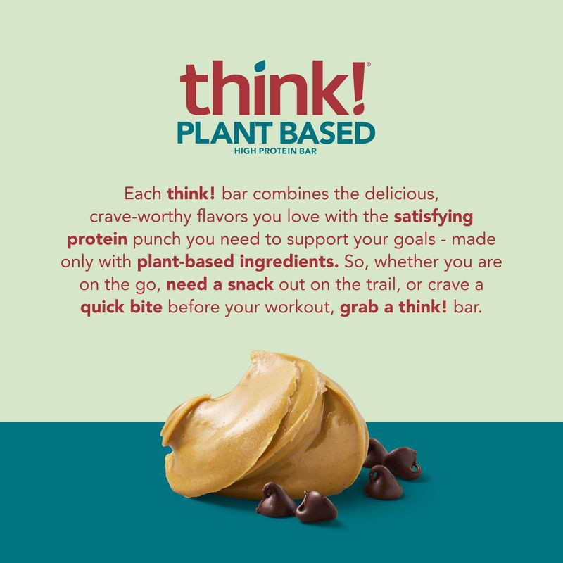 slide 3 of 8, think! Plant Peanut Butter Chocolate Chip Single Bar - 1.76oz, 1.76 oz