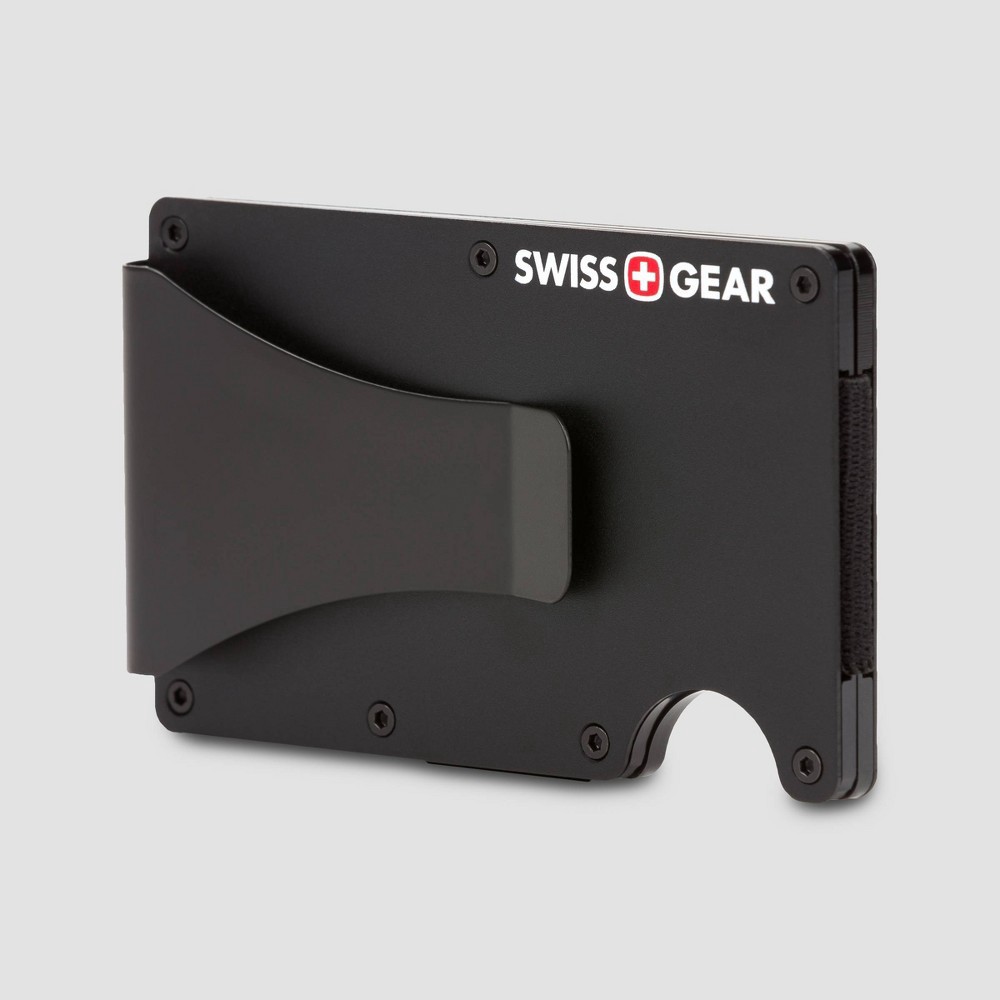 slide 3 of 8, SWISSGEAR Aluminium RFID Card Holder with Money Clip - Black One Size, 1 ct