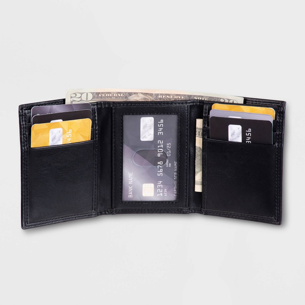 RFID Extra-Capacity Trifold Wallet - Goodfellow & Co™ Black One Size