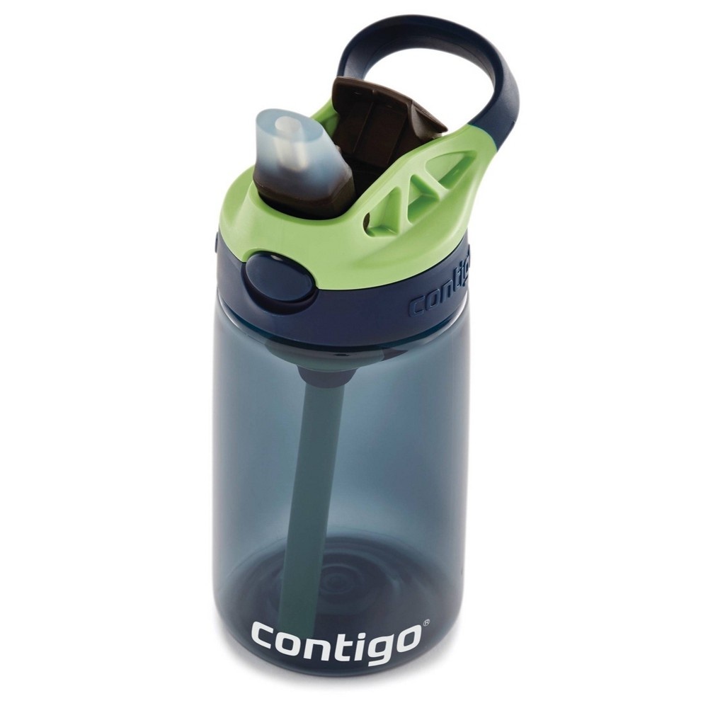 slide 4 of 4, Contigo 14oz Kids Water Bottle with Redesigned AutoSpout Straw Blue/Green, 1 ct