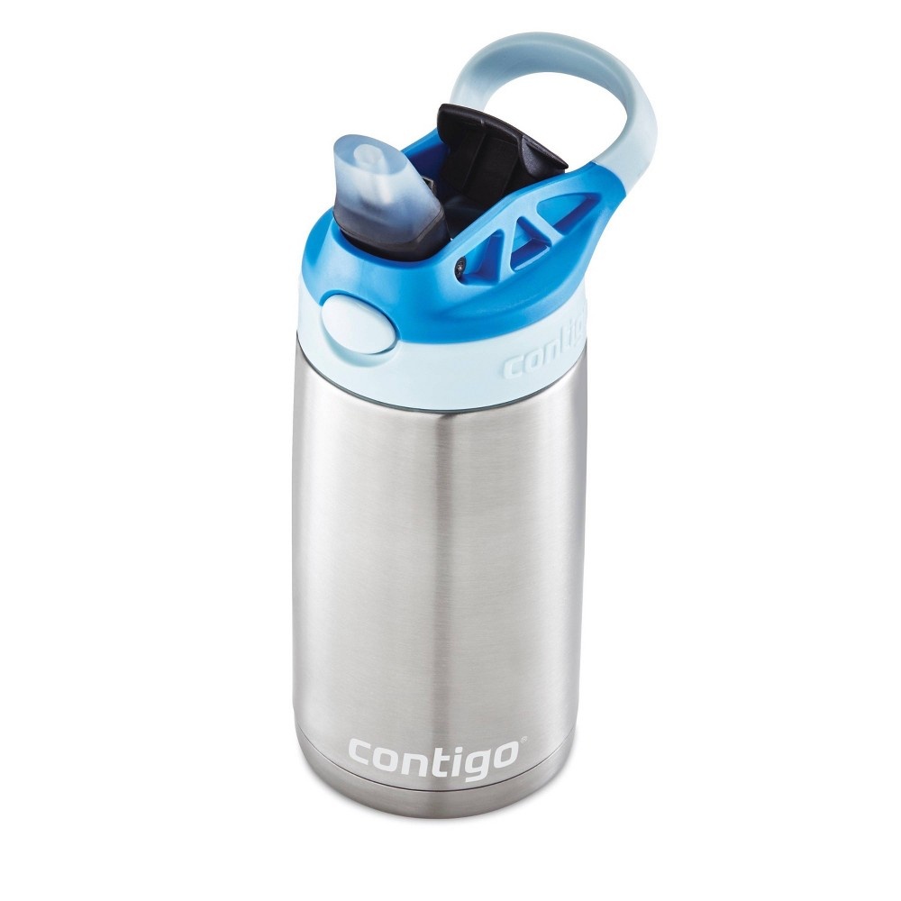 slide 6 of 6, Contigo 13oz Kids Stainless Steel Water Bottle with Redesigned AutoSpout Straw Blue, 1 ct