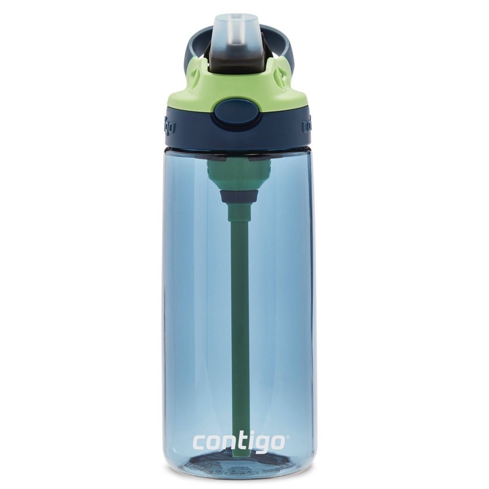 slide 3 of 6, Contigo 20oz Kids Water Bottle with Redesigned AutoSpout Straw Blue/Green, 1 ct