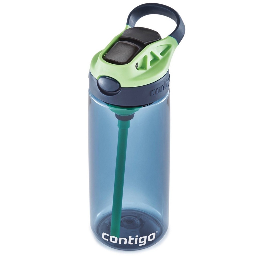 slide 5 of 6, Contigo 20oz Kids Water Bottle with Redesigned AutoSpout Straw Blue/Green, 1 ct