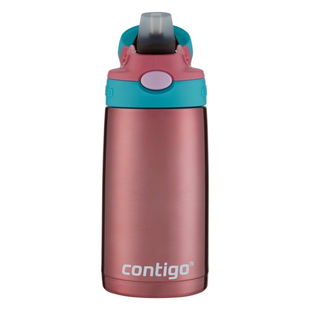 slide 2 of 5, Contigo 13oz Kids Stainless Steel Water Bottle with Redesigned AutoSpout Straw Painted Pink, 1 ct