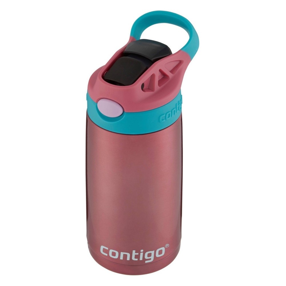 slide 3 of 5, Contigo 13oz Kids Stainless Steel Water Bottle with Redesigned AutoSpout Straw Painted Pink, 1 ct