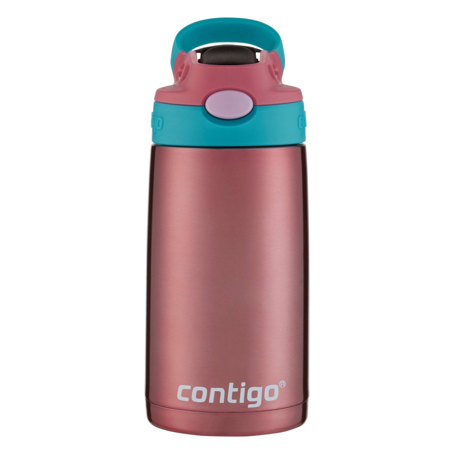 slide 1 of 5, Contigo 13oz Kids Stainless Steel Water Bottle with Redesigned AutoSpout Straw Painted Pink, 1 ct