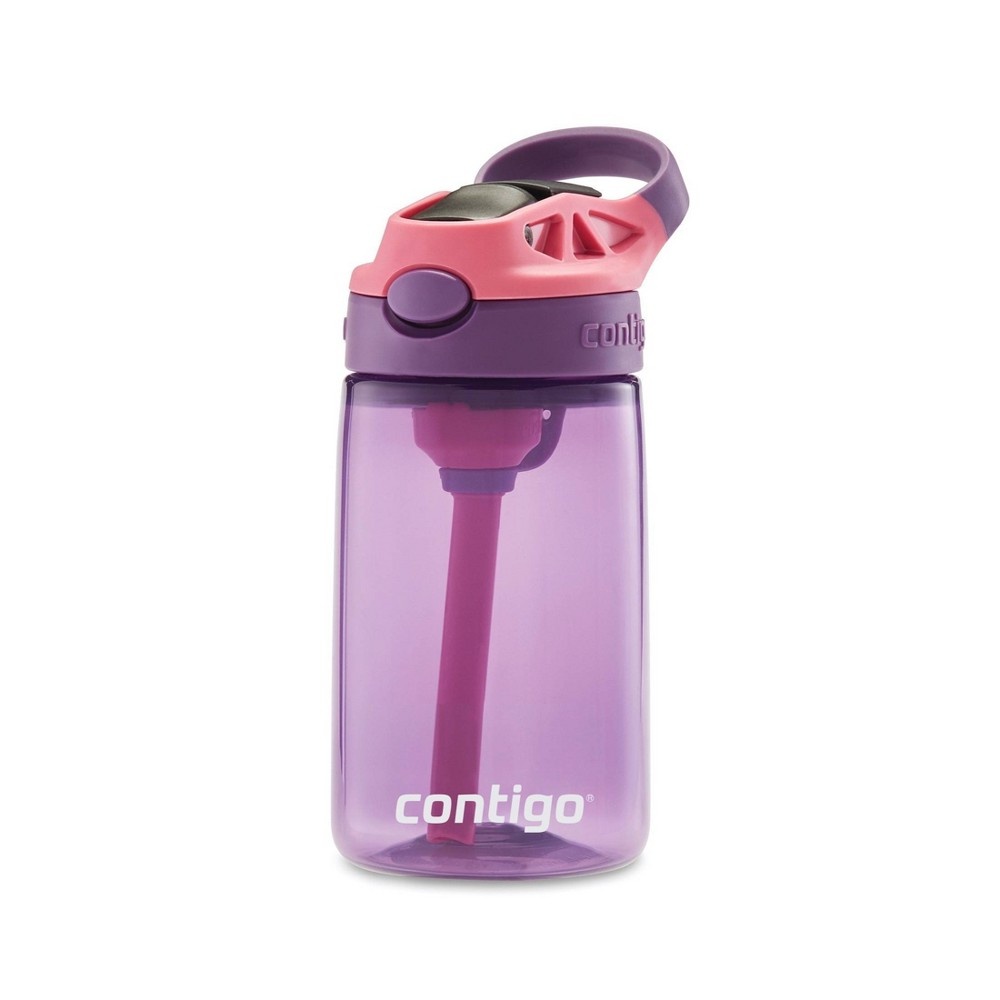 slide 2 of 7, Contigo 14oz Kids Water Bottle with Redesigned AutoSpout Straw Purple/Pink, 1 ct