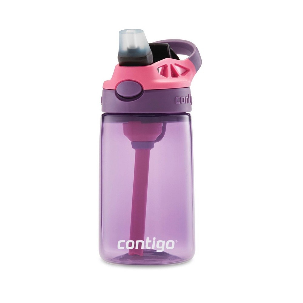 slide 3 of 7, Contigo 14oz Kids Water Bottle with Redesigned AutoSpout Straw Purple/Pink, 1 ct