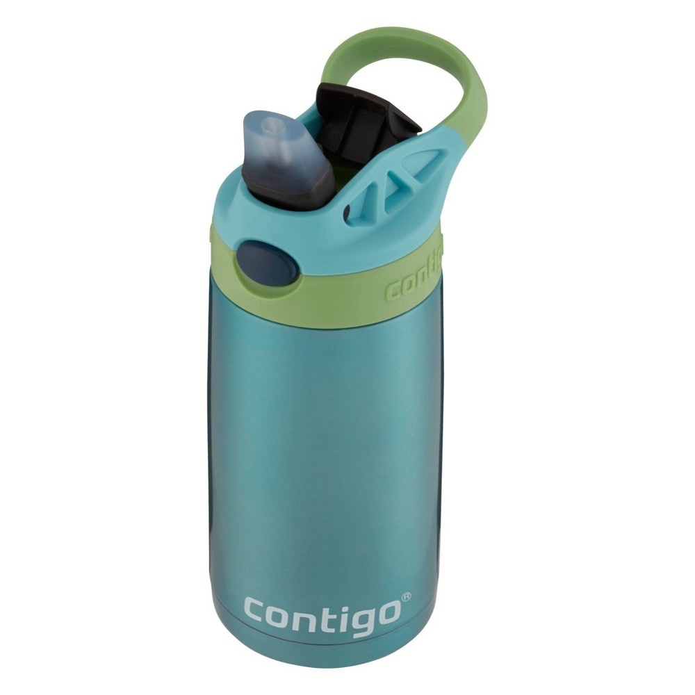 slide 5 of 5, Contigo 13oz Kids Stainless Steel Water Bottle with Redesigned AutoSpout Straw Painted Blue, 1 ct