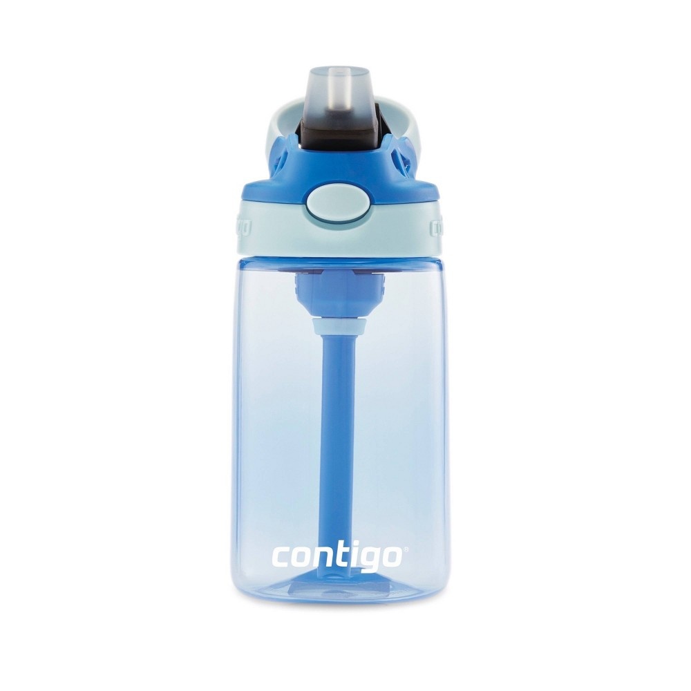 slide 2 of 6, Contigo 14oz Kids Water Bottle with Redesigned AutoSpout Straw Blue, 1 ct