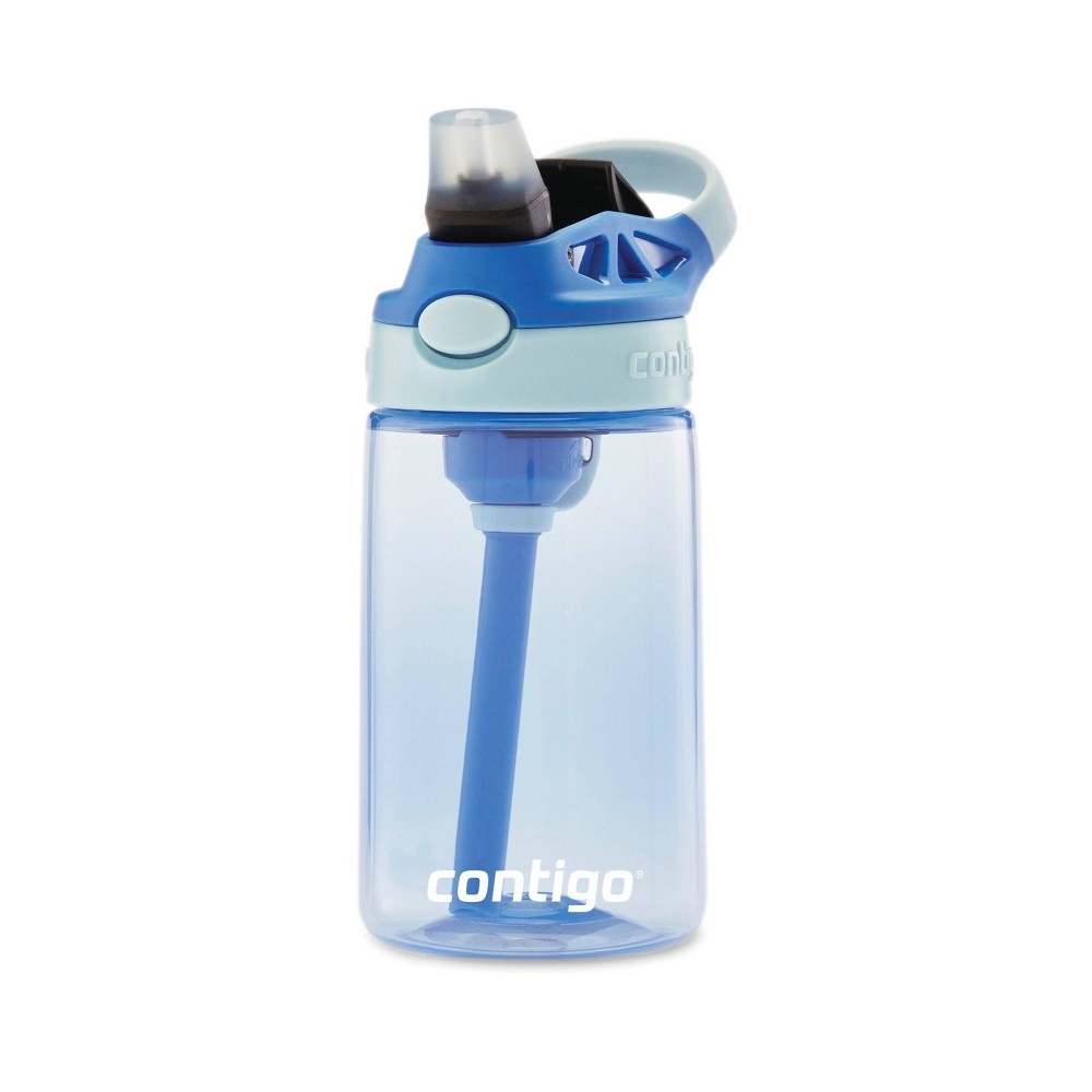 slide 5 of 6, Contigo 14oz Kids Water Bottle with Redesigned AutoSpout Straw Blue, 1 ct