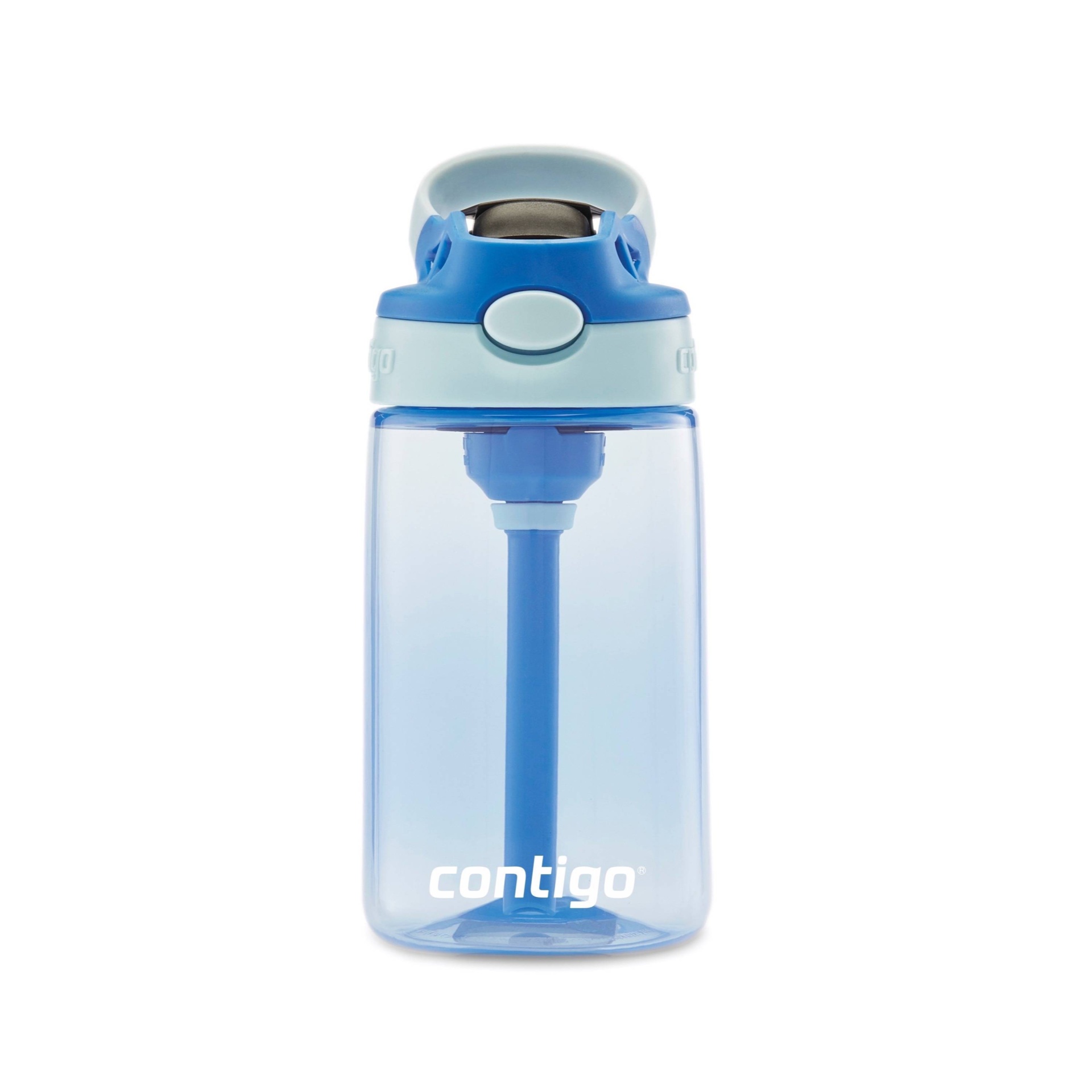 slide 1 of 6, Contigo 14oz Kids Water Bottle with Redesigned AutoSpout Straw Blue, 1 ct