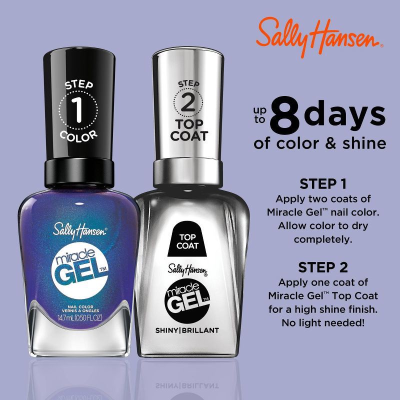 slide 5 of 9, Sally Hansen Miracle Gel Nail Color - 573 Hyp-nautical - 0.5 fl oz, 0.5 fl oz