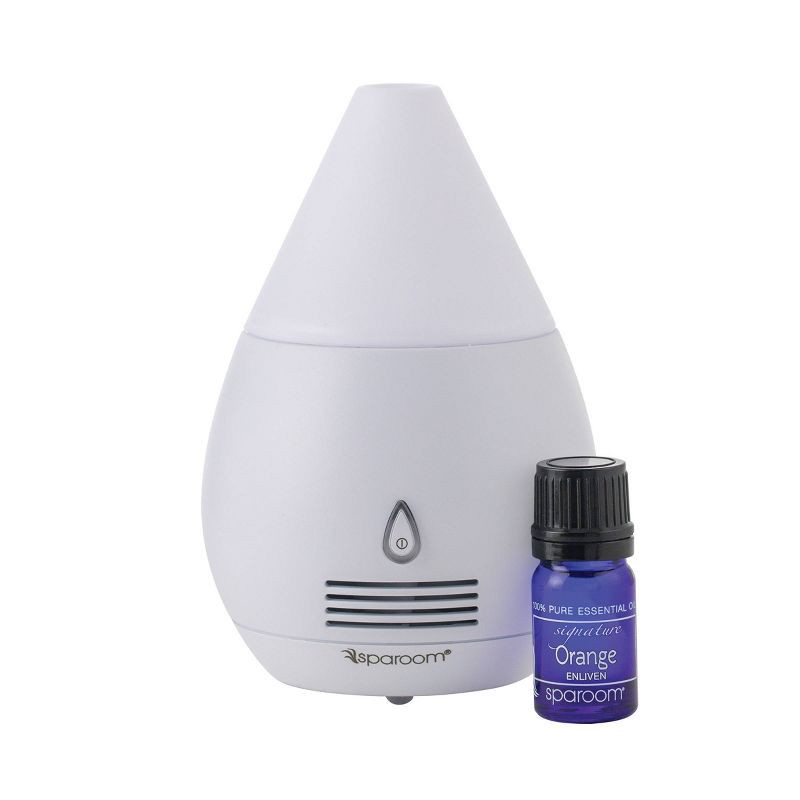 slide 1 of 3, Mini Scentifier Fan Diffuser with Orange Essential Oil - SpaRoom: Portable USB-Powered, Energy & Stress Relief, 1 ct